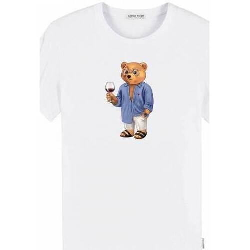 Abbigliamento Uomo T-shirt maniche corte Baron Filou T-shirt uomo  FIL76-TS Bianco