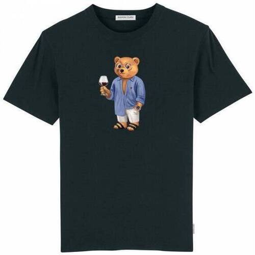 Abbigliamento Uomo T-shirt maniche corte Baron Filou T-shirt uomo  FIL76-TS Nero