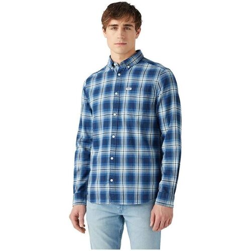 Abbigliamento Uomo Camicie maniche lunghe Wrangler ATRMPN-45118 Blu