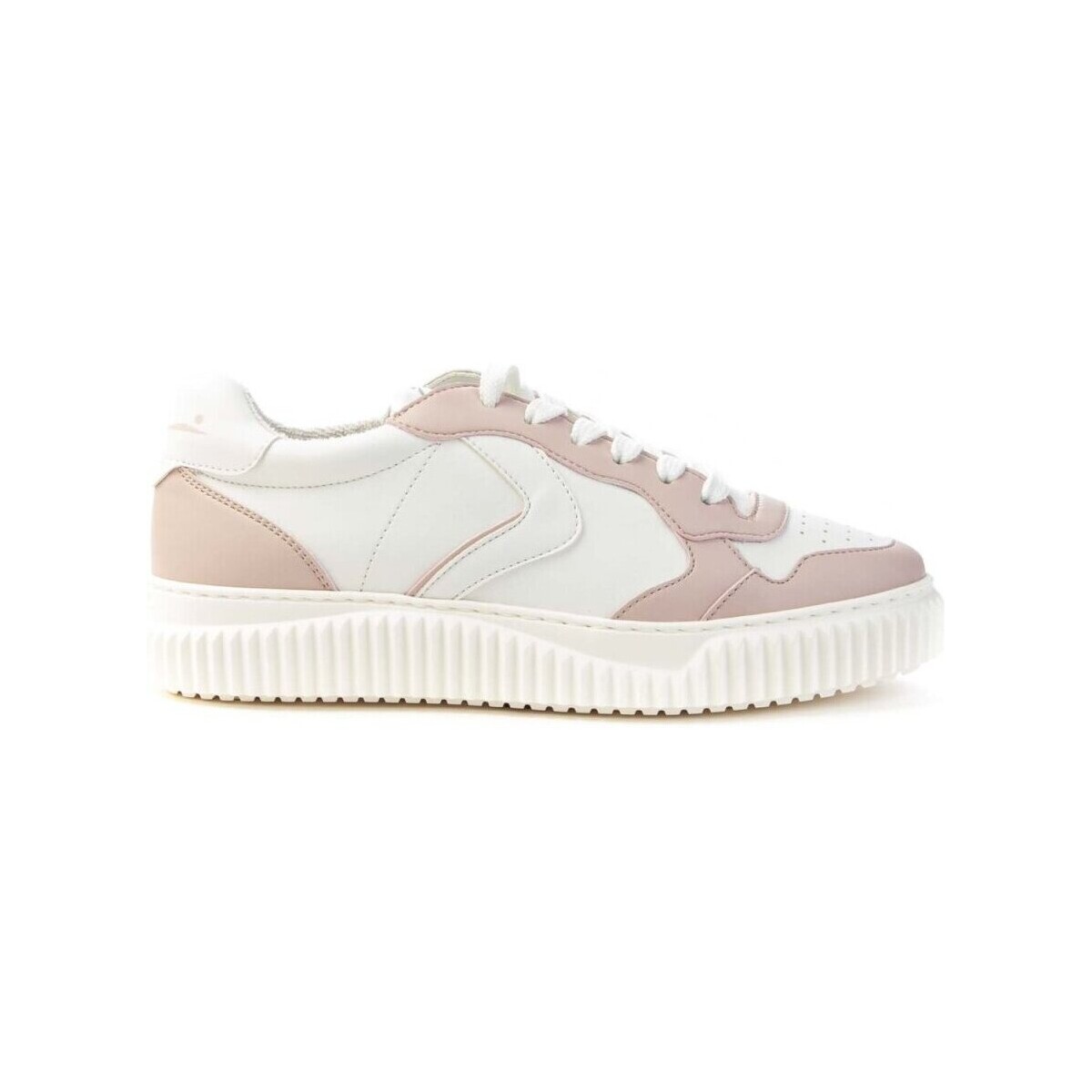 Scarpe Donna Trekking Voile Blanche Sneakers con lacci Hybro 03 Donna 2018411031n92 White_pink