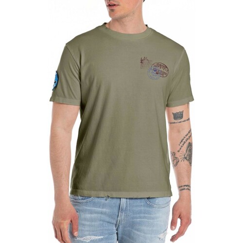 Abbigliamento Uomo T-shirt & Polo Replay T-Shirt Light Military Verde