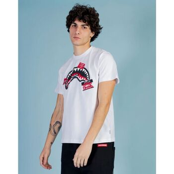 Abbigliamento Uomo T-shirt & Polo Sprayground SP439 LABEL REG SHARK-WHT Bianco