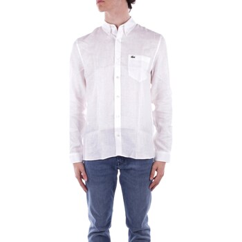 Abbigliamento Uomo Camicie maniche lunghe Lacoste CH5692 Bianco