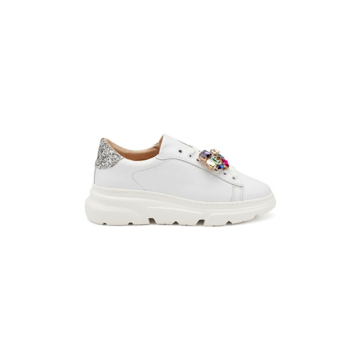 Scarpe Donna Sneakers Frau 53R2 whitesilver Multicolore