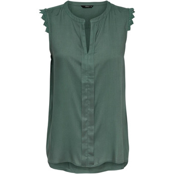 Abbigliamento Donna Top / T-shirt senza maniche Only Kimmi S/L Top Wvn Noos 15157656 Verde