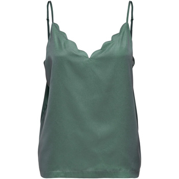 Abbigliamento Donna Top / T-shirt senza maniche Only ONLDEBBIE SINGLET NOOS WVN 15176550 Verde