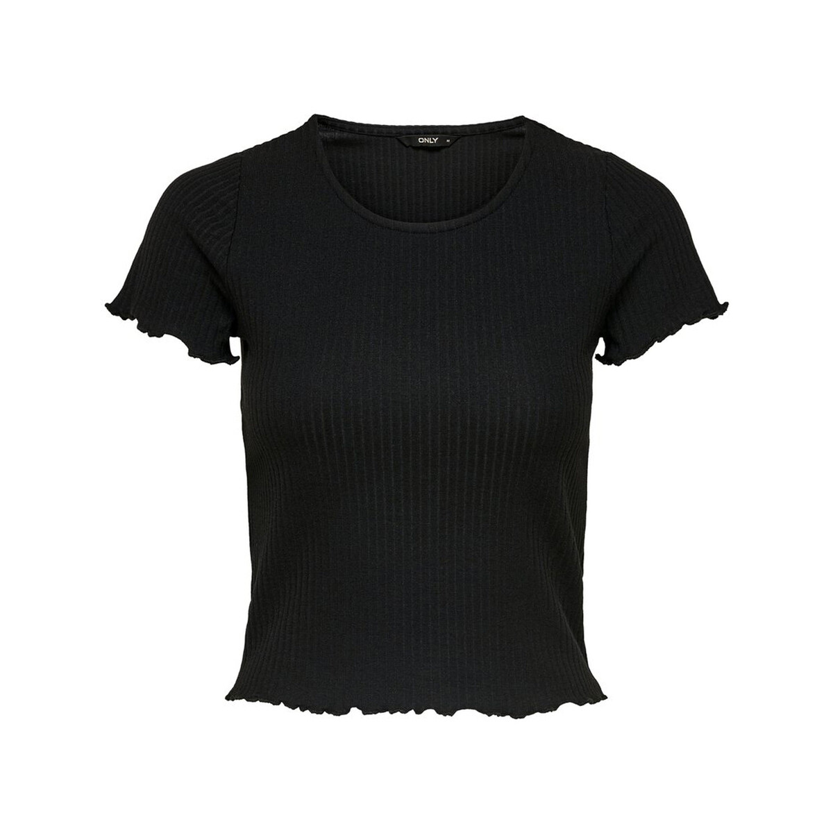 Abbigliamento Donna T-shirt maniche corte Only ONLEMMA S/S SHORT TOP NOOS JRS 15201206 Nero