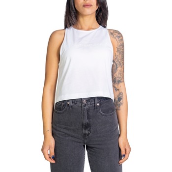 Abbigliamento Donna Top / T-shirt senza maniche Calvin Klein Jeans TONAL MONOGRAM TANK J20J215622 Bianco