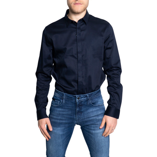 Abbigliamento Uomo Camicie maniche lunghe EAX 8NZCBD ZN10Z Blu