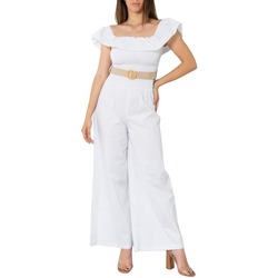 Abbigliamento Donna Tuta jumpsuit / Salopette Rinascimento CON CINTURA CFC0017920002 Bianco
