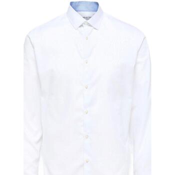 Abbigliamento Uomo Camicie maniche lunghe Selected SLHSLIMNEW-MARK SHIRT LS B NOOS 16058640 Bianco