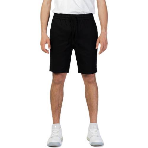 Abbigliamento Uomo Shorts / Bermuda Only & Sons  ONSLINUS SHORTS LINEN MIX GW 1824 NOOS - 22021824 Nero