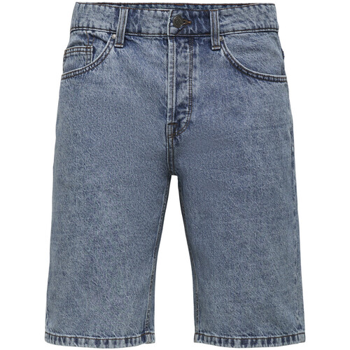 Abbigliamento Uomo Shorts / Bermuda Only & Sons  ONSAVI SHORTS L BLUE PK 1908 NOOS - 22021908 Blu