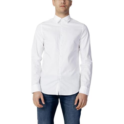 Abbigliamento Uomo Camicie maniche lunghe EAX 8NZCGB Z8ANZ Bianco