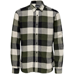 Abbigliamento Uomo Camicie maniche lunghe Only & Sons  ONSGUDMUND LS 3T CHECK SHIRT NOOS 22020301 Verde