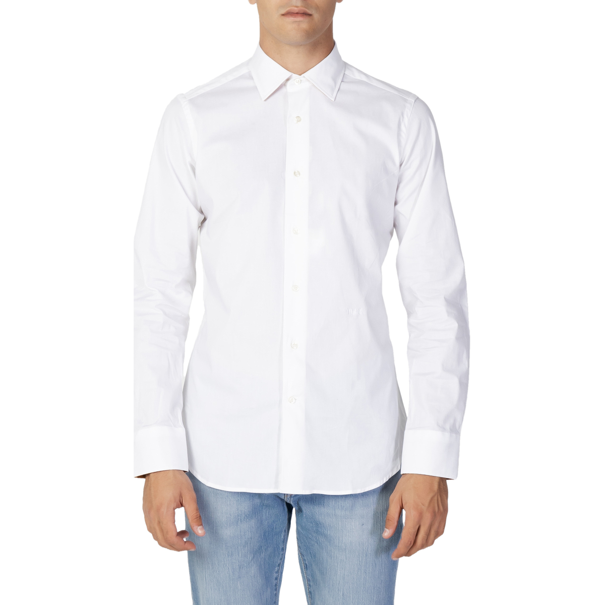 Abbigliamento Uomo Camicie maniche lunghe Alviero Martini SLIM C/TOPPE 1312 UI47 Bianco