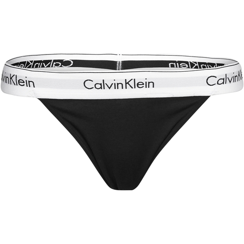 Biancheria Intima Donna Culotte e slip Calvin Klein Jeans STRING THONG 000QF7013E Nero