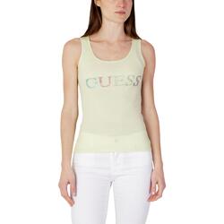 Abbigliamento Donna Top / T-shirt senza maniche Guess COLORFUL LOGO TANK TOP W3GP43K9I51 Verde