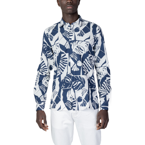 Abbigliamento Uomo Camicie maniche lunghe Antony Morato BARCELONA REGULAR STRA MMSL00614-FA430562 Blu
