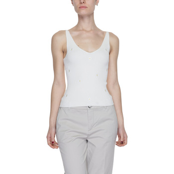 Abbigliamento Donna Top / T-shirt senza maniche Jacqueline De Yong JDYNANNA S/L EMBROIDERY TOP KNT 15257194 Bianco