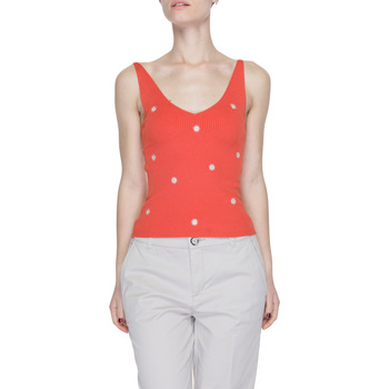 Abbigliamento Donna Top / T-shirt senza maniche Jacqueline De Yong JDYNANNA S/L EMBROIDERY TOP KNT 15257194 Rosso