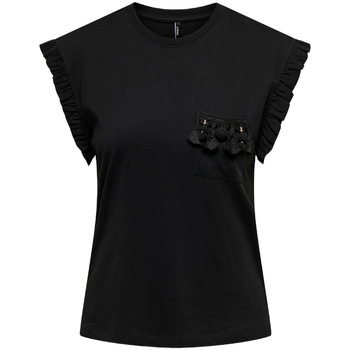 Abbigliamento Donna T-shirt maniche corte Only ONLFILIPPA S/S DETAIL POCKET TOP JRS 15289732 Nero