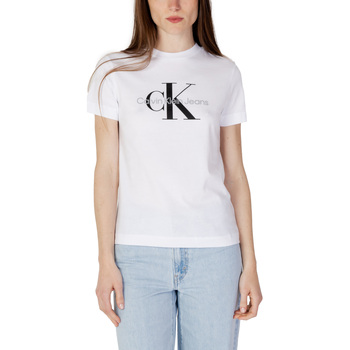 Abbigliamento Donna T-shirt maniche corte Calvin Klein Jeans CORE MONOLOGO REGULAR J20J219142 Bianco