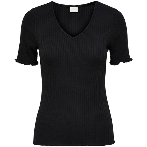 Abbigliamento Donna T-shirt maniche corte Jacqueline De Yong BASIC V-NECK TOP 15238718 Nero