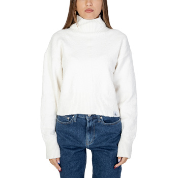 Abbigliamento Donna Maglioni Calvin Klein Jeans BOUCLE HIGH NECK SWE J20J221972 Bianco