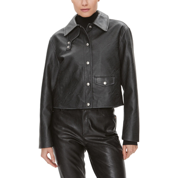 Abbigliamento Donna Giacche Calvin Klein Jeans SHORT FAUX LEATHER J20J222553 Nero