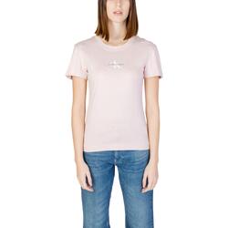 Abbigliamento Donna T-shirt maniche corte Calvin Klein Jeans MONOLOGO J20J222564 Rosa
