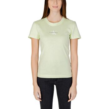 Abbigliamento Donna T-shirt maniche corte Calvin Klein Jeans MONOLOGO J20J222564 Verde