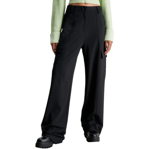 Abbigliamento Donna Pantaloni morbidi / Pantaloni alla zuava Calvin Klein Jeans HIGH RISE MILANO J20J222605 Nero