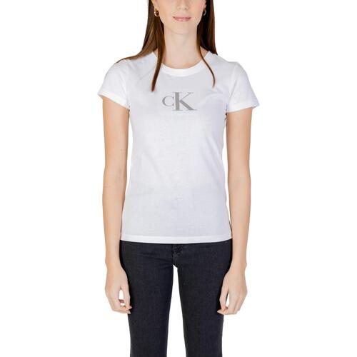 Abbigliamento Donna T-shirt maniche corte Calvin Klein Jeans SEQUIN J20J222961 Bianco