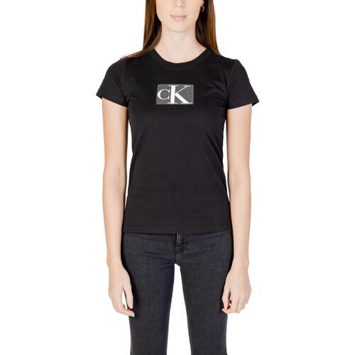 Abbigliamento Donna T-shirt maniche corte Calvin Klein Jeans SEQUIN J20J222961 Nero