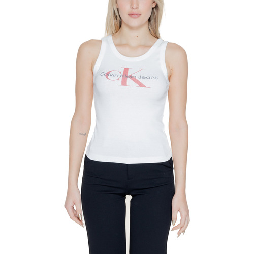 Abbigliamento Donna Top / T-shirt senza maniche Calvin Klein Jeans ARCHIVAL MONOLOGO J20J223160 Bianco