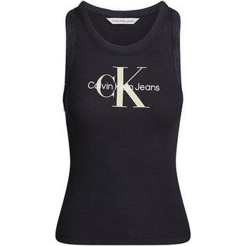 Abbigliamento Donna Top / T-shirt senza maniche Calvin Klein Jeans ARCHIVAL MONOLOGO J20J223160 Nero
