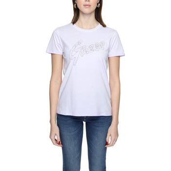 Abbigliamento Donna T-shirt maniche corte Guess LACE LOGO EASY W4RI25 K9RM1 Viola