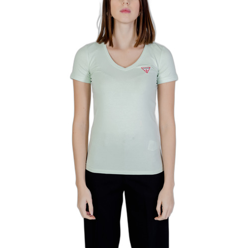 Abbigliamento Donna T-shirt maniche corte Guess VN MINI TRIANGLE W2YI45 J1314 Verde