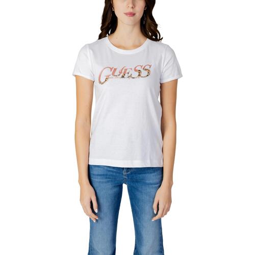 Abbigliamento Donna T-shirt maniche corte Guess SS CN LEO W4RI24 JA914 Bianco