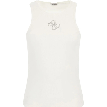 Abbigliamento Donna Top / T-shirt senza maniche Guess SL ROUND NK GUENDALINA W4RP43 KAZH2 Bianco