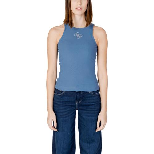 Abbigliamento Donna Top / T-shirt senza maniche Guess SL ROUND NK GUENDALINA W4RP43 KAZH2 Blu