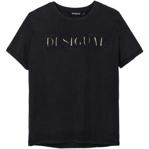 Abbigliamento Donna T-shirt maniche corte Desigual DUBLIN 24SWTK58 Nero