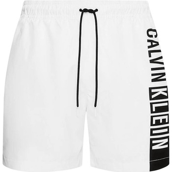 Abbigliamento Uomo Costume / Bermuda da spiaggia Calvin Klein Jeans MEDIUM DRAWSTRING-GRAPHIC KM0KM00991 Bianco