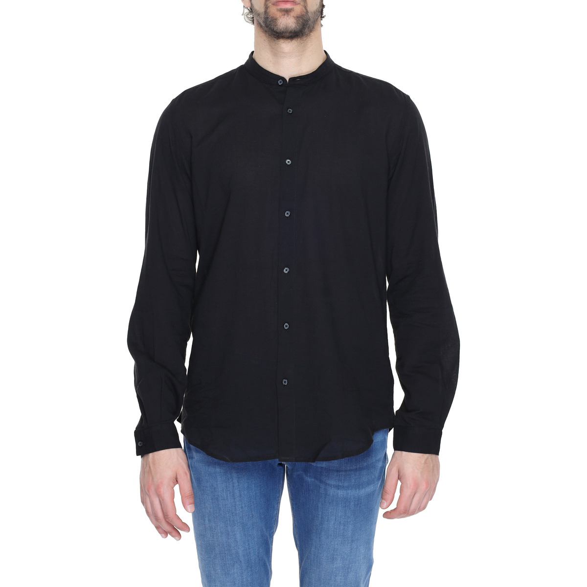 Abbigliamento Uomo Camicie maniche lunghe Antony Morato SEOUL MMSL00724-FA400092 Nero
