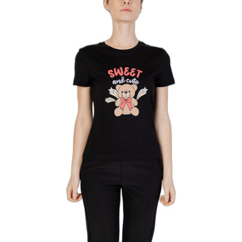 Abbigliamento Donna T-shirt maniche corte Only Onlkimmi Fitted S/S Bear Box Jrs 15316984 Nero