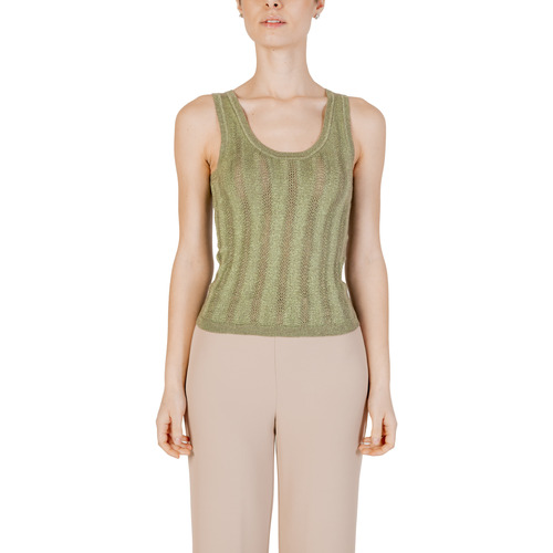 Abbigliamento Donna Top / T-shirt senza maniche Jacqueline De Yong Jdybeauty S/L Glitter Struc Knt 15317345 Verde