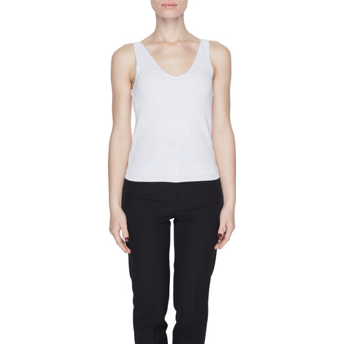 Abbigliamento Donna Top / T-shirt senza maniche Vero Moda Vmnewlexsun Shine Sl Rep 10302753 Bianco