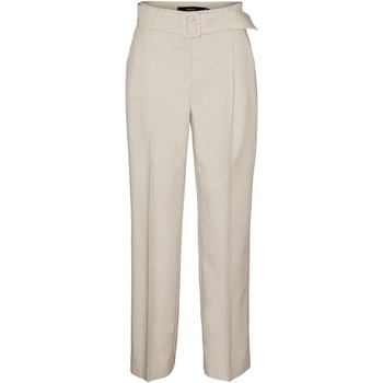 Abbigliamento Donna Pantaloni Vero Moda Vmnancy Hw Straight Belt 10304626 Grigio