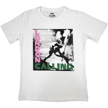 Abbigliamento Donna T-shirts a maniche lunghe The Clash London Calling Bianco